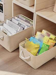 1 pièce Panier de rangement pliable pour salle de bain/buanderie, de petite/moyenne/grande taille avec poignée. Sac organisateur de voyage portable pour vêtements, sous-vêtements, articles divers. Panier à linge, panier à laver, organisateur de salle de bain, panier, panier de rangement, panier à linge pliable