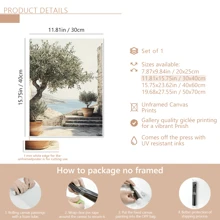 1pc Canvas Painting Poster, Pleasant Afternoon Scenery, Modern Light Luxury Wall Art For Living Room, Bedroom, Studio, Hallway