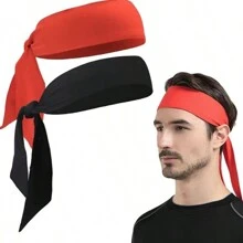 1 pieza Pañuelo deportivo absorbente de sudor para hombres Diadema de color sólido para fitness Diadema transpirable antitranspirante Diadema de samurái, opción ideal para regalos, accesorios para el cabello, accesorios para hombres, accesorios para el hombre - Multicolor - Ver 3