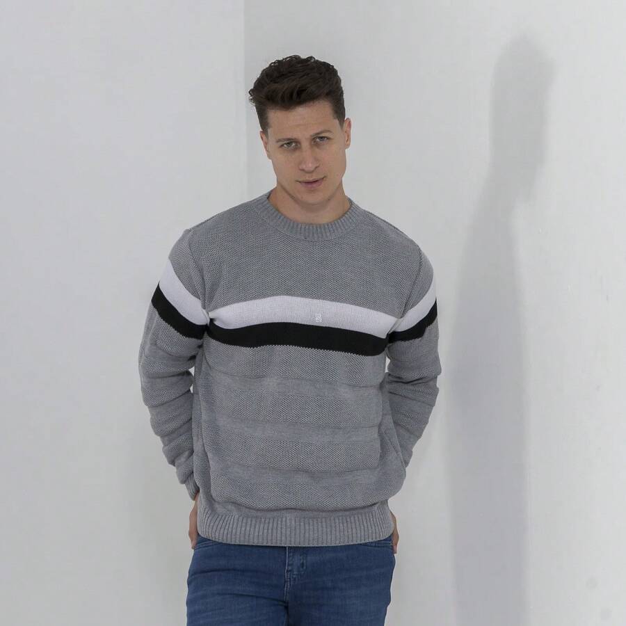 Bulisa Men's Sweatshirt Premium Standard Spend The Winter With More Style And Elegance. - 灰色 - 查看 1