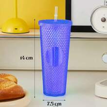 CASAMAX WL Glass With Semi-Transparent Diamond-Style Lid. Capacity 450ml / 7.5x14 Cm / COLOR IS SENT AT RANDOM - 彩色 - 查看 6