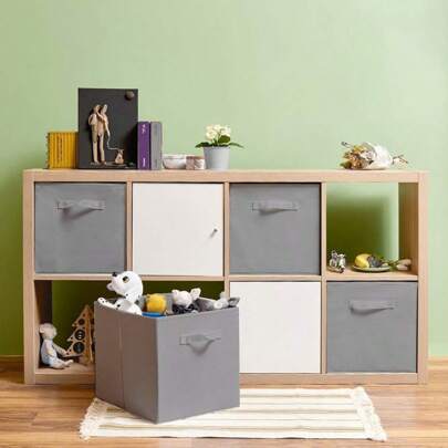 Foldable Storage Boxes 27x27x28cm Folding Box Folding Collapsible Organiser For Home And Office