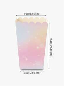 10/24pcs Set Purple Fantasy Food Containers: Fries Box, Popcorn Cup, Popcorn Bucket, Birthday Party Decorations And Home Movie Night Snack Boxes, Suitable For Lunch Box, Bakery, Burger Restaurant - Multicolor - View 2