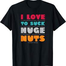 Camiseta divertida de perdedor de la fiesta del draft de fútbol de fantasía con "Me encantan las nueces enormes"