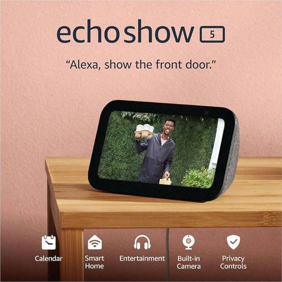 Echo Show 5 (Newest Model), Smart Display With 2x The Bass And Clearer ...
