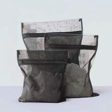 6/3/1件，黑色网袋洗衣袋家用机洗衣服洗衣袋，内衣文胸洗衣袋，洗衣网袋套装拉链，春季，简约，夏季上衣 - 彩色 - 查看 5