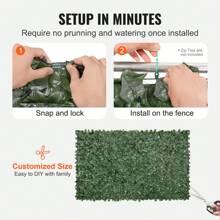 Ivy Privacy Fence, 39x98/158/198inch  59x98/118/158inch & 96x72inch  Artificial Green Wall Screen, Greenery Ivy Fence With Strengthened Joint, Faux Hedges Vine Leaf Decoration For Outdoor Garden, Yard, Balcony, Patio Decor - 59 x 98 inch - 查看 5
