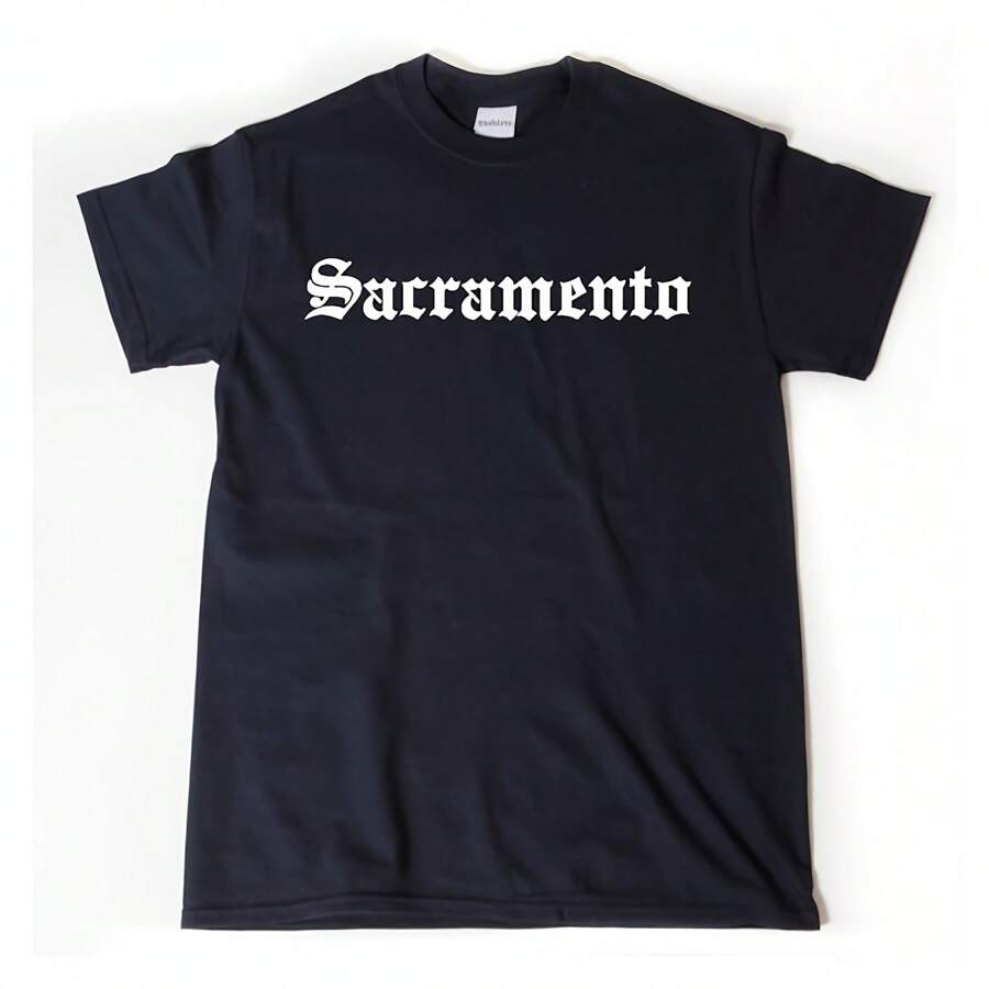 Sacramento Shirt - Sacramento T-Shirt Funny Awesome Place Name Tee California Shirt Gift - Black - View 1