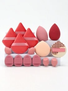 16 Stücke Make-up-Werkzeug-Set, 2 Luftkissen-Puder-Puffs & 2 Beauty-Eier & 4 lose Puder-Puffs & 4 Mini-Beauty-Eier & 4 Mini-Luftkissen-Puder-Puffs, Geschenke, Reise, Billigartikel, Reiseessentials - Verschiedenfarbig - Übersicht 12