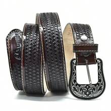 Atrevidu's Texas  Hand Painted Leather Country Belt - Tabaco - Ver 3