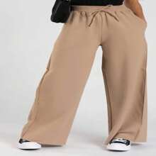 Sweatpants In Fleece Boutique Fashion - Comfort, Style And Sophistication! - Rust Brown - View 2