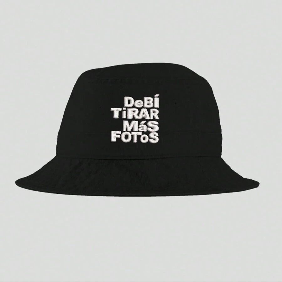 Bucket Hat Embroidery Design I Should Have Thrown More Photos Domino DTmF Concho Bunny Bad Bad Rabbit Unisex Autumn And Winter Warm Hat, Sports Hat, Hats For Men And Women