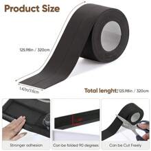 Updated Enhanced Adhesive Tape, Waterproof Self-Adhesive, Replacement For Traditional Caulk And Sealant, Protectors For Bathroom, Toilet, Sink, Bathtub, Floor And Wall Edges - White - View 1