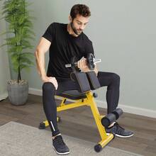 InSyoForeverEC Other Waist & Abdominal Boards, Fitness Benches - Negro+Amarillo - Ver 4