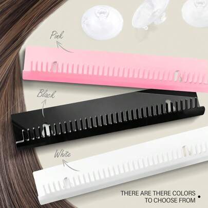 AliLeader 假发片架 假发片挂钩 发片固定器 编发架 带2个吸盘，设计用于牢固地固定超宽发片，包括光环式发片、手工编织发片、珠饰发片和整束发片。