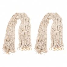 YUNRUX 2x Boho Macrame Wall Hanging Tapestry Door Window Curtain Wedding 85cm X200cm - Beige - View 9