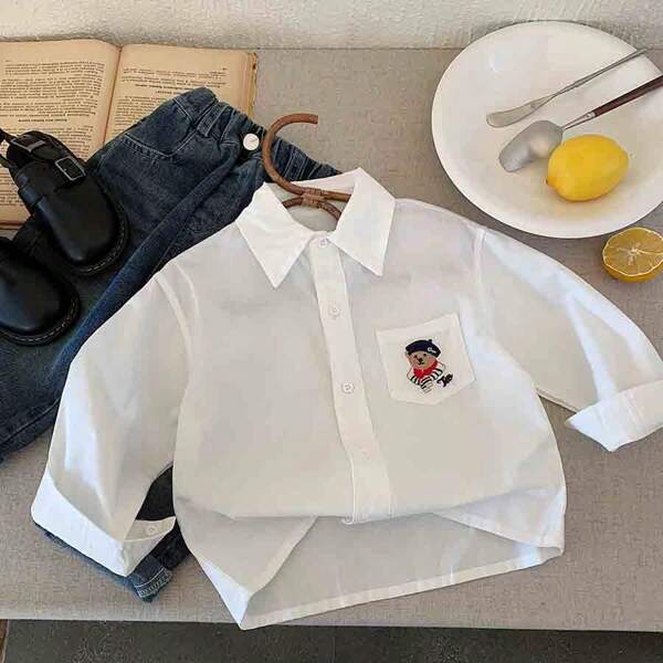 Children Denim Jacket, New Spring/Autumn 2025 Korean Version Toddler Boys/Girls Long Sleeve Casual Shirt