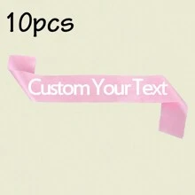 1/2/5/10/20/40 pezzi Nastro di raso personalizzato con testo, fascia con citazione personalizzata, fascia di compleanno personalizzabile, fascia per addio al nubilato/celibato personalizzabile, lunghezza: 160cm/63in, larghezza: 9,5cm/3,74in, 6 stili: nastro rosa/nero/bianco/blu/oro/viola, fascia "Bride To Be", adatta per lui/lei, multifunzionale, decorativa, riutilizzabile, traspirante, adorabile, di alta qualità, carina, colorata, moderna, morbida, personalizzata, unica, regalo ideale per lui/lei