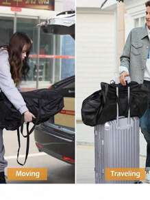 1PC Túi đựng quần áo chống bụi, túi chống bụi quần áo, túi đựng quần áo màu đen dùng để đi du lịch và cất giữ có khóa kéo cho bộ vest, váy tuxedo và áo khoác 24 inch x 40 inch, dùng để treo quần áo khi đi du lịch, túi đựng quần áo, áo khoác, áo phông, áo khoác dày, túi đựng đồ chống bụi cho tủ quần áo, túi đựng đồ dùng học tập, túi đựng đồ cho giáo viên, bộ túi đựng đồ cho học sinh, túi đựng đồ cho phòng ngủ tại nhà, túi đựng đồ cho trường học, phụ kiện học tập, đồ dùng học tập - màu đen - Xem 4