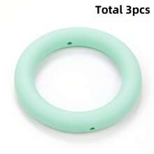 3/8 pièces Perles en silicone en forme d'anneau, perles en silicone DIY, convient pour faire des bijoux, des pendentifs de collier et des ornements - Bague perles en silicone - Voir 8