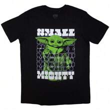 Official Movie T-Shirt |  Grogu Small & Mighty - 48-Hour Fast Shipping!  - Black - View 1
