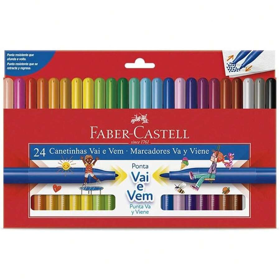 Faber-Castell Faber Castell Back And Forth Water-Based Marker - 24 màu - Xem 1
