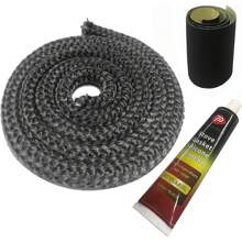 Wood Stove Gasket, 7/8" Wood Stove Door Gasket Kit, Gasket Rope Replacement For Stove Or Fireplace Doors, Grey Color Fiberglass Gasket