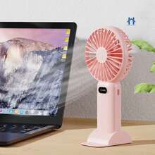 Portable Rechargeable Mini Fan For Hand Or Table 5 Speeds With Quality - 米色 - 查看 8