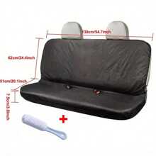 Waterproof Back Rear Seat Cushion Pet Dog Seat Cover Protector Universal Car SUV - Black - View 2