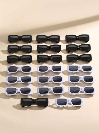 1 件/20 件女士经典塑料几何永不过时的眼镜组合适合节日礼物日常生活驾驶夏季海滩配件