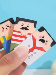 4pcs Cartoon Figure Graphic Eraser, Cartoon Cute Pencil Eraser For School Student Back To School