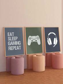 1PC Gaming Prints, Gamer Decor, Gamer Wall Art, Teen Room Prints, Boys Bedroom Decor, Gamer Art, Games Room Canvas Poster, Gamer Gift, Son Gifts Unframed