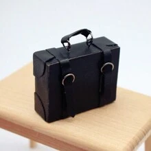 4 Colors Mini Suitcase, Mini Briefcase, Mini Handbag, Faux Leather Suitcase, Decorative Ornaments, Miniature Model, Dollhouse Accessories, Micro Landscape Decor, Photography Props, Pretend Play Toy