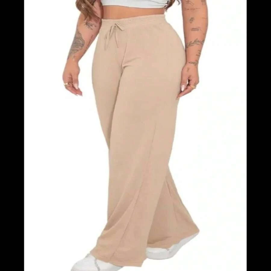 Sweatpants In Fleece Boutique Fashion - Comfort, Style And Sophistication! - 卡其色 - 查看 1
