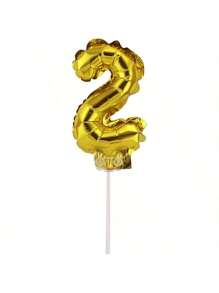 1pc Mini Birthday Party Balloon Ins Cake Tag Balloon Mini Digital Balloon Gold Digital Balloon, Trang trí bánh, Bố trí tiệc, Phụ kiện bó hoa, Trang trí sinh nhật, Giáng sinh - bong bóng nhỏ màu vàng - Xem 21