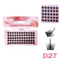 Fadvan 60pcs 5 Rows D 0.07 DIY D1-D29 Cluster Lash Segmented Extensions Invisible Natural Individual Eyelash Trilogy Foxed Large Capacity Mixed Tray Soft Lashes Supplies - Black - View 18
