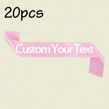 1/2/5/10/20/40 pezzi Nastro di raso personalizzato con testo, fascia con citazione personalizzata, fascia di compleanno personalizzabile, fascia per addio al nubilato/celibato personalizzabile, lunghezza: 160cm/63in, larghezza: 9,5cm/3,74in, 6 stili: nastro rosa/nero/bianco/blu/oro/viola, fascia "Bride To Be", adatta per lui/lei, multifunzionale, decorativa, riutilizzabile, traspirante, adorabile, di alta qualità, carina, colorata, moderna, morbida, personalizzata, unica, regalo ideale per lui/lei