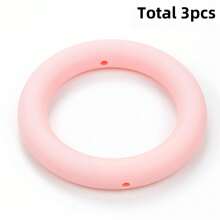 3/8 pièces Perles en silicone en forme d'anneau, perles en silicone DIY, convient pour faire des bijoux, des pendentifs de collier et des ornements - Bague perles en silicone - Voir 16