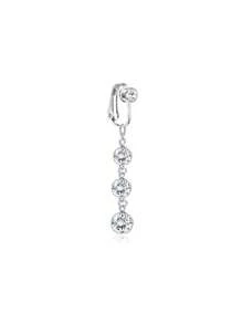ORAZIO 1 Pieza de Piercing de Ombligo Falso para Mujer, Aros Falsos de Ombligo con Colgante, Joyas de Ombligo sin Perforación con Clip