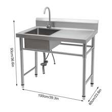 YUNRUX Kitchen Sinks - Silver - View 3