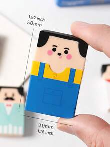 4pcs Cartoon Figure Graphic Eraser, Cartoon Cute Pencil Eraser For School Student Back To School