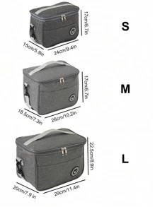 1 peça Bolsa de Almoço Isolada com Padrão de Urso - Caixa de Almoço Bolsa Térmica Macia Resfriadora para Homens e Mulheres Adultos, À Prova d'Água e Portátil para Escola e Escritório - Mantenha seus Alimentos Frescos e Saborosos (Cinza) Natal para Presente de Feriado