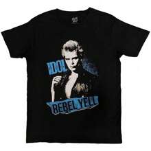 Billy Idol | Official Band T-Shirt | Rebel Yell Blue - 48-Hour Fast Shipping! 