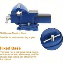 Table Vice 6 Inch Bench Vice For Workbench Heavy Duty Table Vice Bench Vise With 360 Degrees Swiveling Base Cast Iron Workshop Vise For Workshop Factory - 6 Inch - View 5