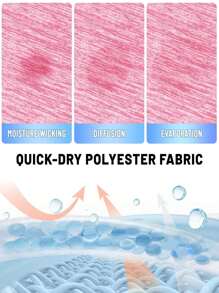 Women's Summer Crew Neck T-Shirts Short Sleeve Workout Athletic Hiking Tees Shirts Moisture Wicking Lightweight Shirts Gym Athletic Sports Tops, Pink - Pink - View 6