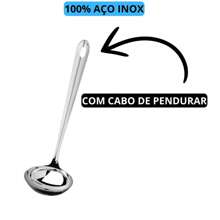KIT 5 Mini Concha Pequena Aço Inox - Para Molhos, Caldos e Vinagrete - Multicolorido - Visão 3