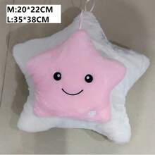 1pc, Gối phát sáng 20/35cm, nhồi bông mềm mại, gối sao nhiều màu, đèn LED, quà tặng. Trò chơi giáo dục vui nhộn, quà tặng tiệc, quà tặng ngày lễ, quà tặng sinh nhật - Hồng - Xem 5