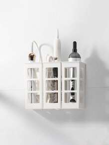 1 件壁挂式美发工具收纳架，卷发器支架，壁挂式粘性收纳架，适用于卷发器、梳子和直发器，无需钻孔的浴室收纳架，美发工具收纳盒，送给女性的完美礼物