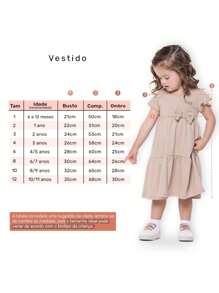 Kit 4 Children's Dress Summer Three Marias 100% Cotton With Bow - Assorted Kit Sizes 1 To 12 - Nhiều màu - Xem 4