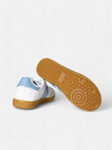 Women's Sneakers Flat Sole Gym Leather White Black Fashion Comfortable Striped 2 Stripes - 薄荷藍 - 查看 4